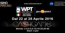 Sanremo come Las Vegas: per il WPTN fin dal pomeriggio cash game dal 2€/5€ al 20€/40€!